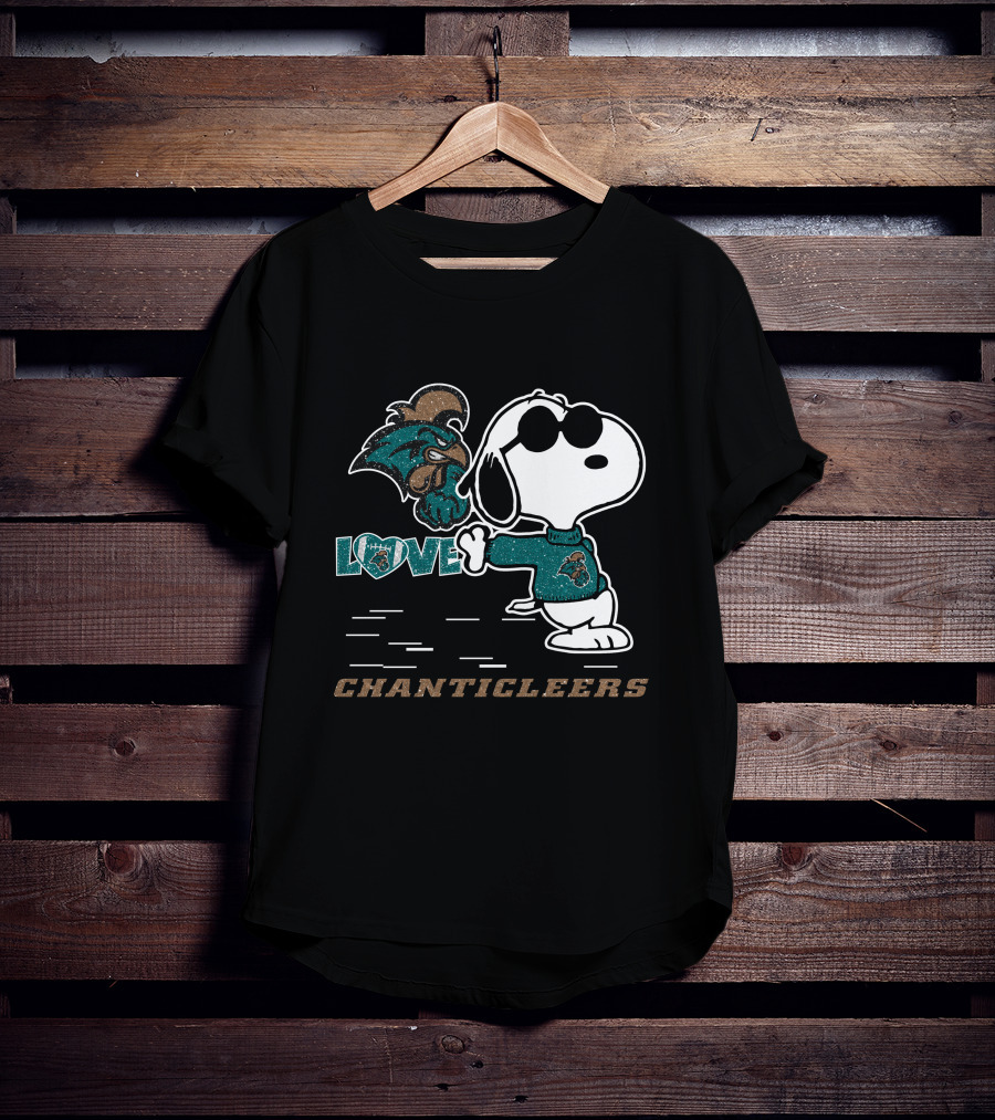 Snoopy Love Coastal Carolina Chanticleers T-Shirt