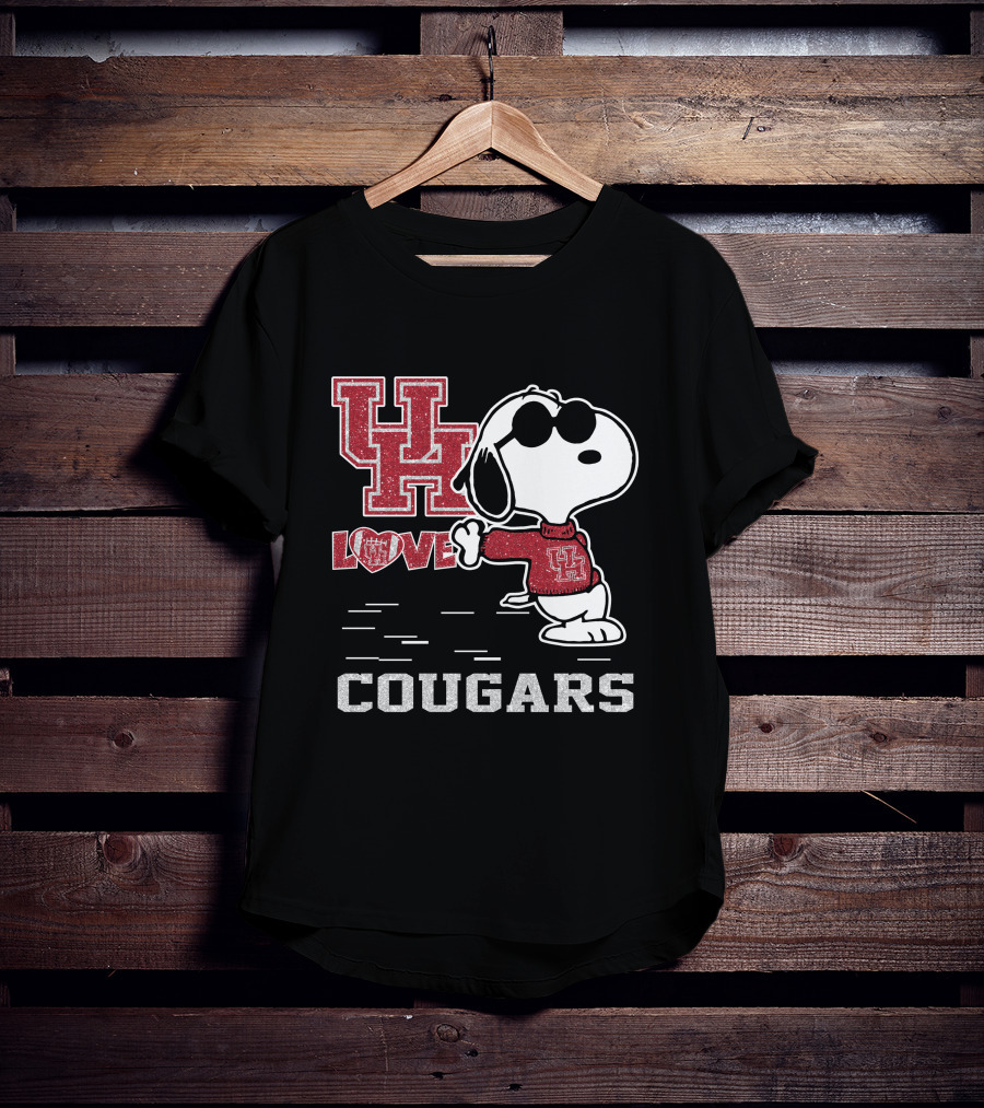 Snoopy UH Love Cougars T-Shirt