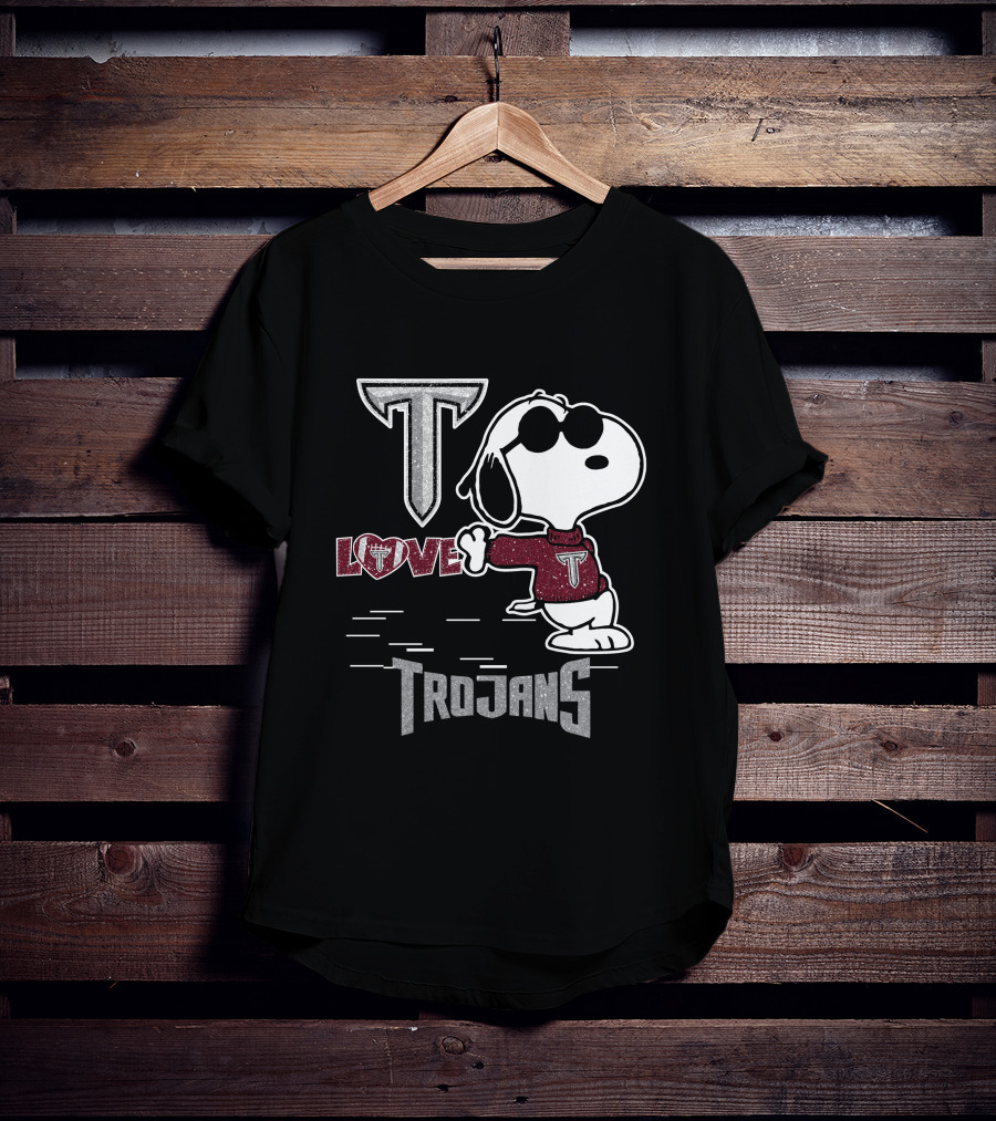 Snoopy Love T Troy Trojans T-Shirt