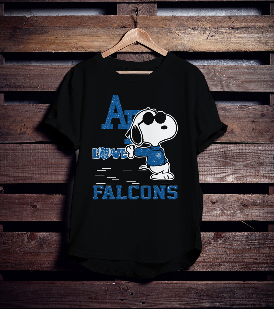 Snoopy Love Air Force Falcons AF Peanuts T-Shirt