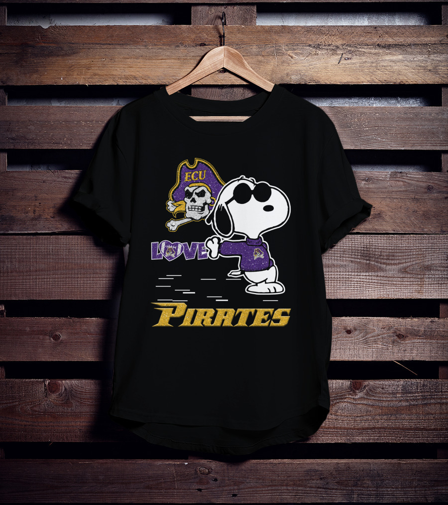 Snoopy ECU Love Pirates T-Shirt