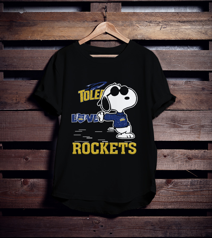 Snoopy Love Toledo Rockets T-Shirt