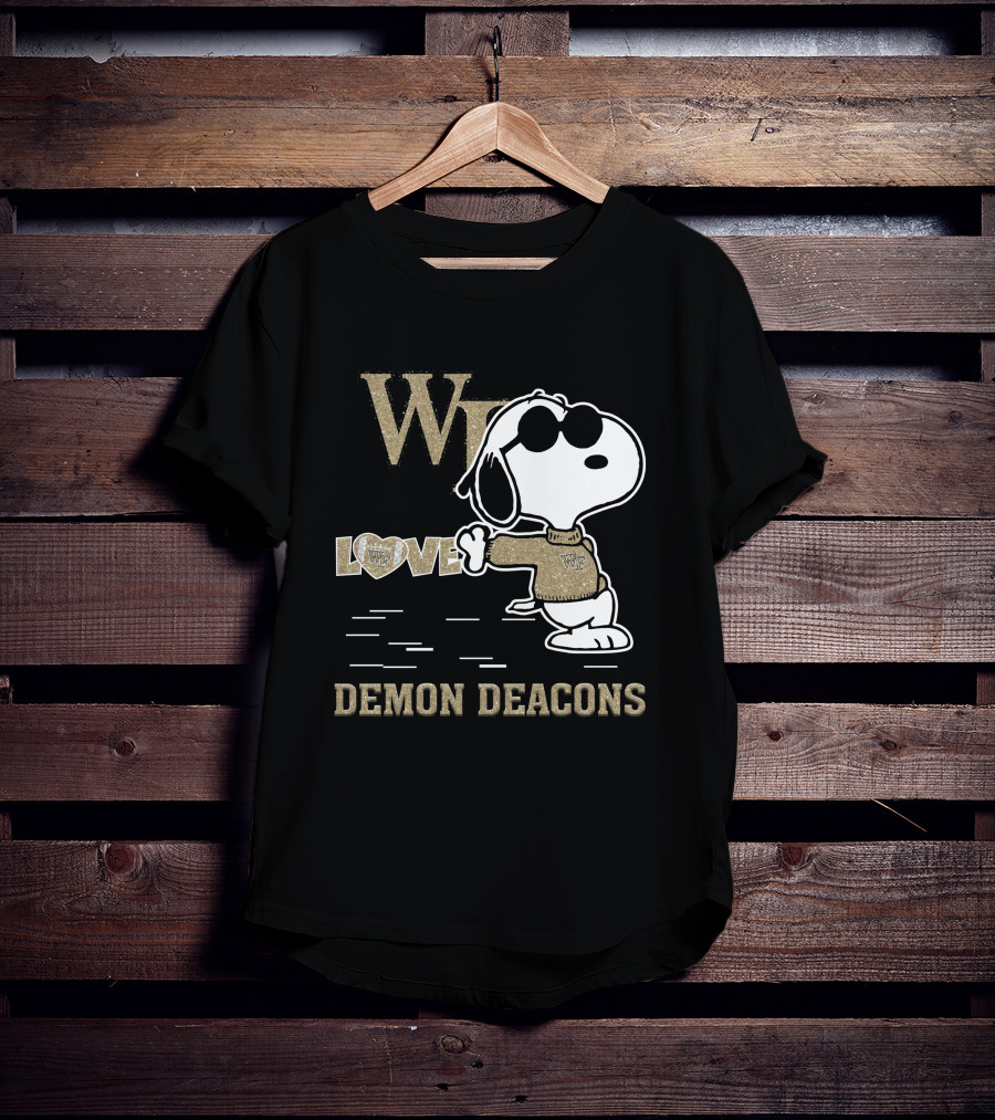 Snoopy Love Wake Forest Demon Deacons WD T-Shirt
