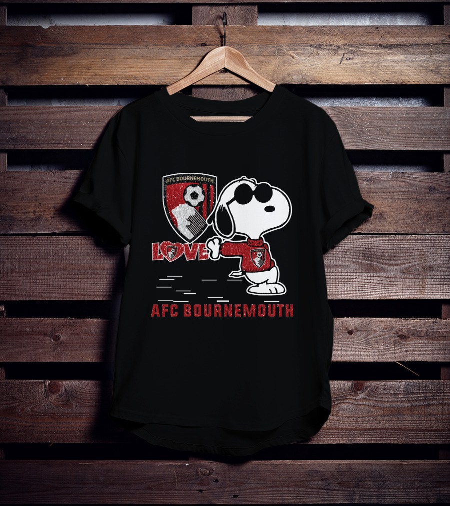 Snoopy Love Afc Bournemouth Football Club T-Shirt