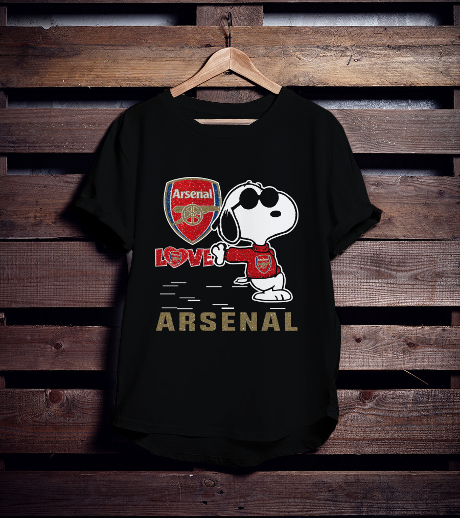 Snoopy Arsenal Love Arsenal Football Club T-Shirt
