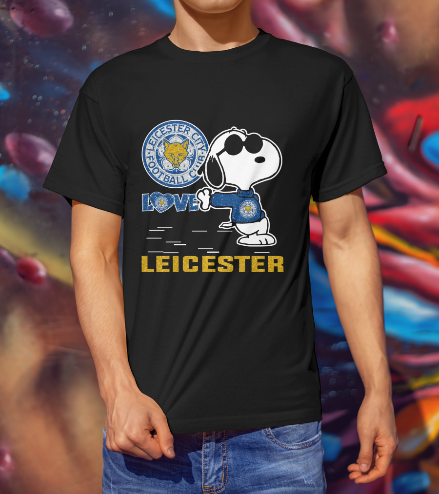 Snoopy Love Leicester City Football Club T-Shirt