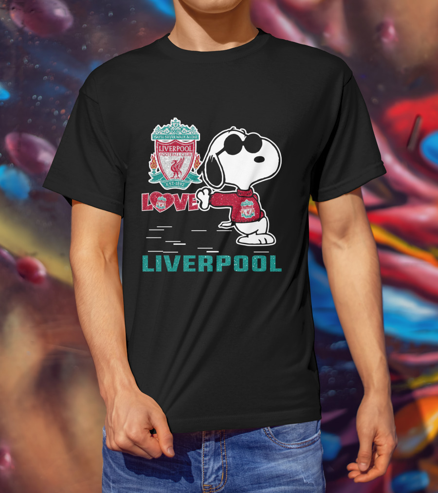 Snoopy Love Liverpool Football Club You’ll Never Walk Alone 131 T-Shirt