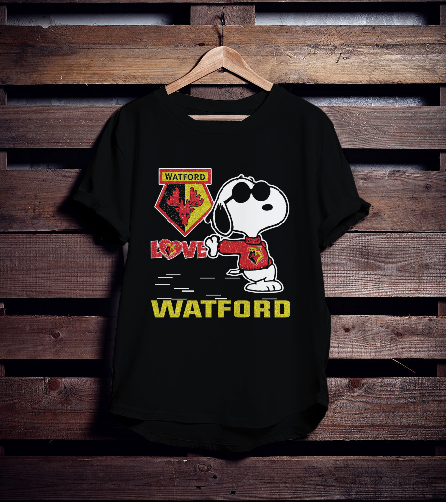 Snoopy Love Watford Fc Football Fan T-Shirt