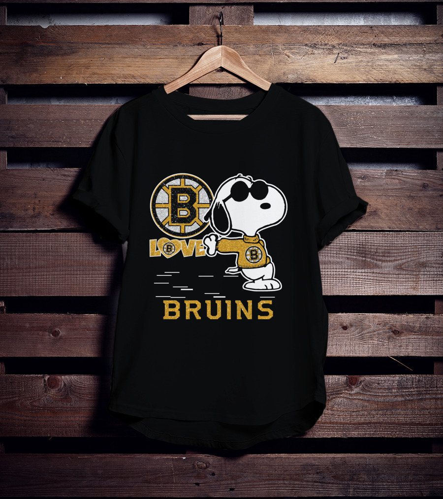 Snoopy Love Bruins Boston T-Shirt