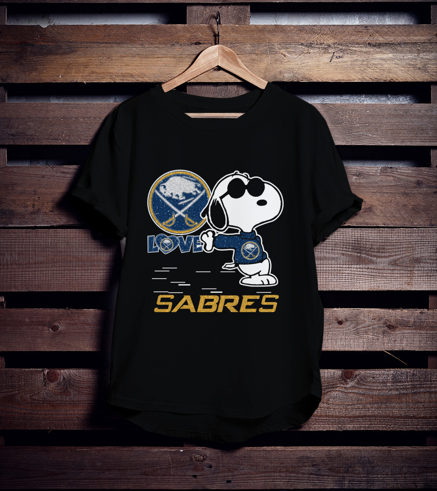Snoopy Love Buffalo Sabres Hockey T-Shirt