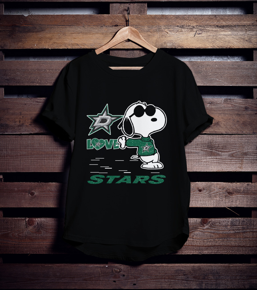 Snoopy Love Dallas Stars T-Shirt