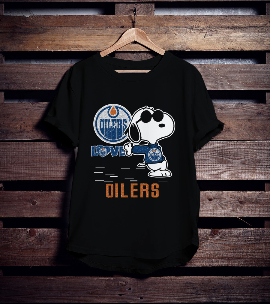 Snoopy Edmonton Oilers Love T-Shirt