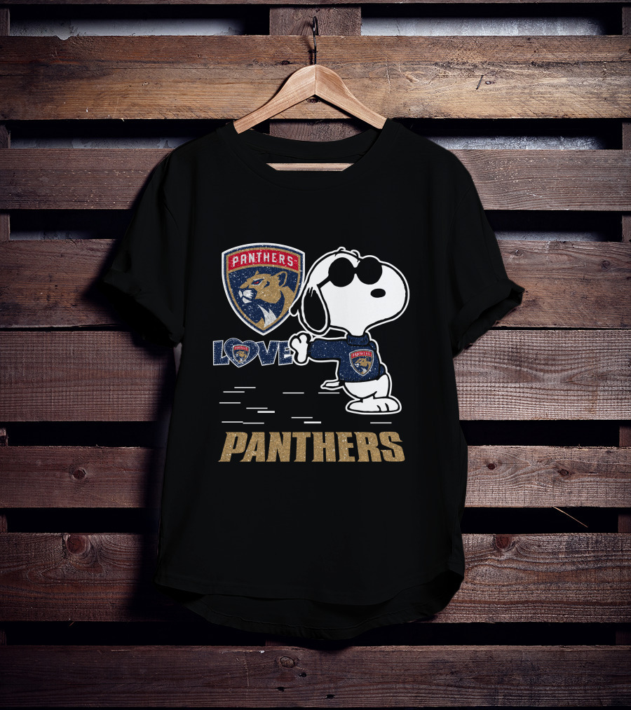 Snoopy Love Panthers Florida Panthers T-Shirt