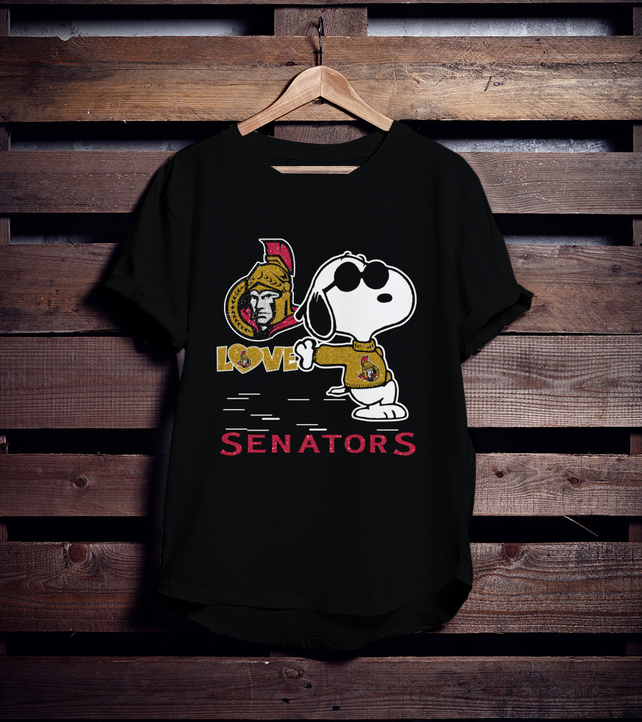 Snoopy Ottawa Senators Love T-Shirt