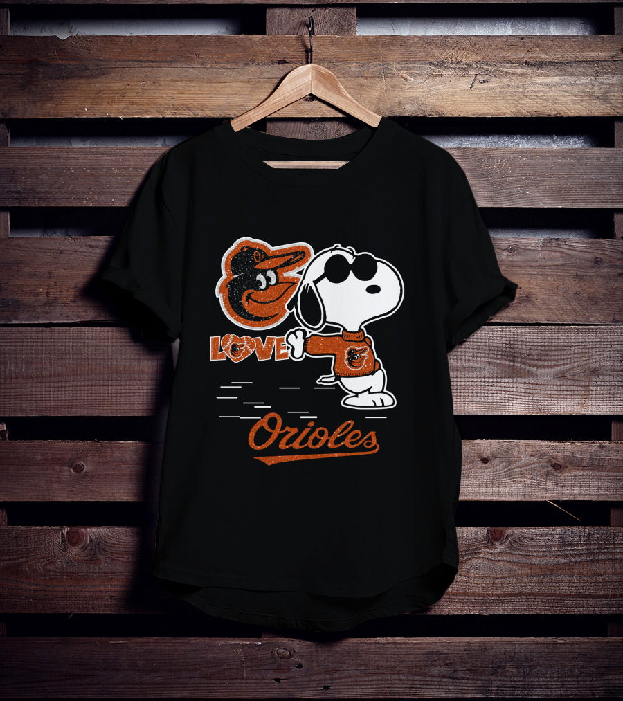 Snoopy Love Orioles Baltimore T-Shirt