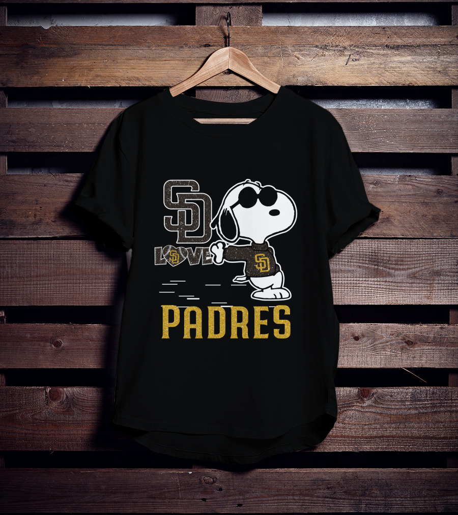 Snoopy Padres Love San Diego Padres T-Shirt