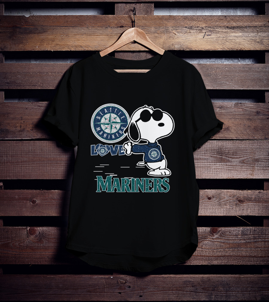 Snoopy Seattle Mariners Love T-Shirt