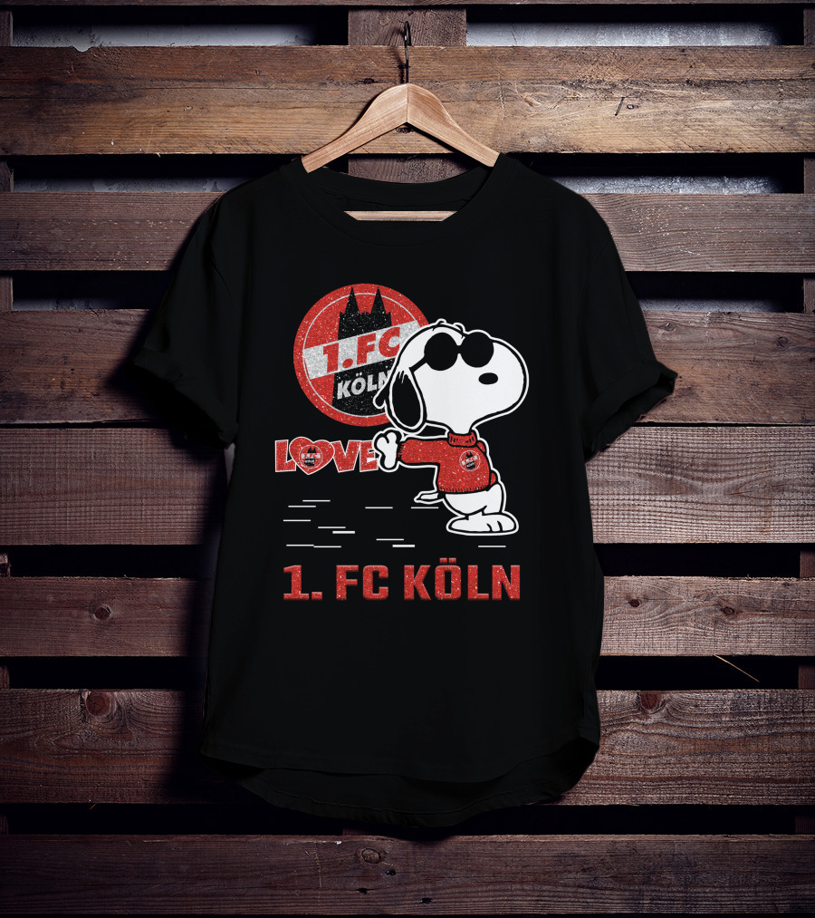 Snoopy Love 1. FC Köln Football Team T-Shirt
