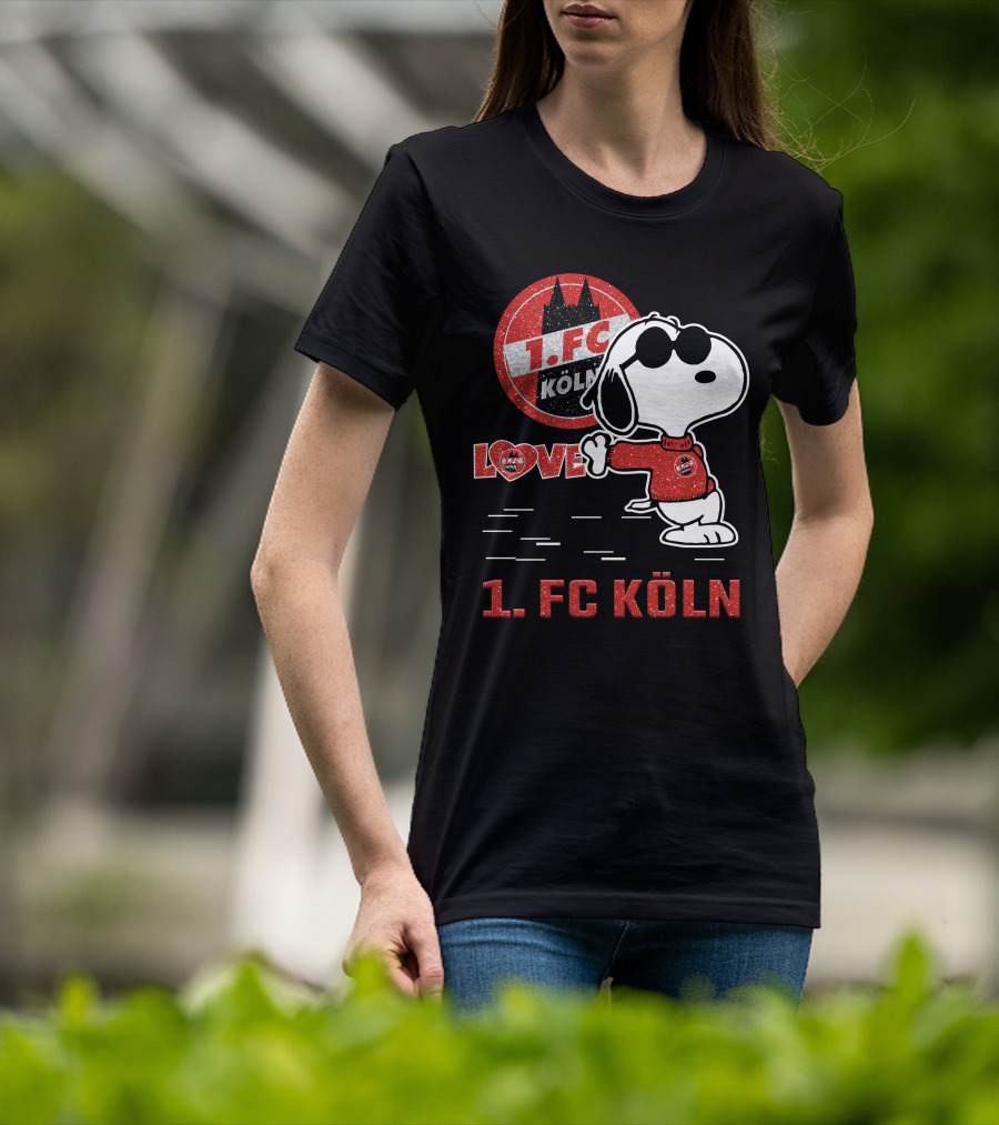 Snoopy Love 1. FC Köln Football Team T-Shirt