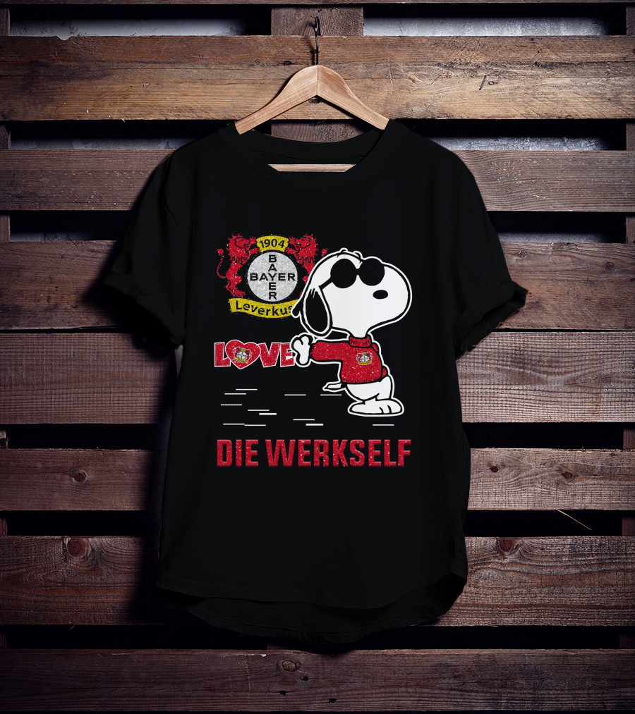 Snoopy Love Bayer 04 Leverkusen Die Werkself T-Shirt