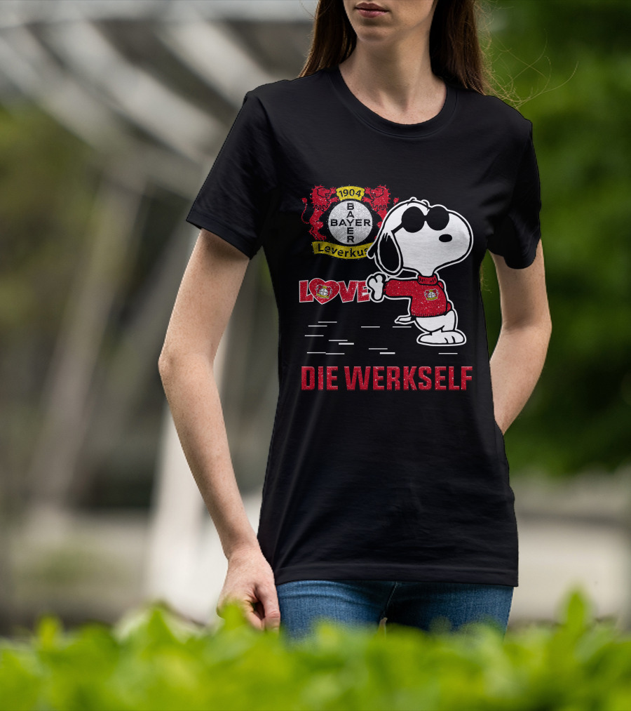 Snoopy Love Bayer 04 Leverkusen Die Werkself T-Shirt
