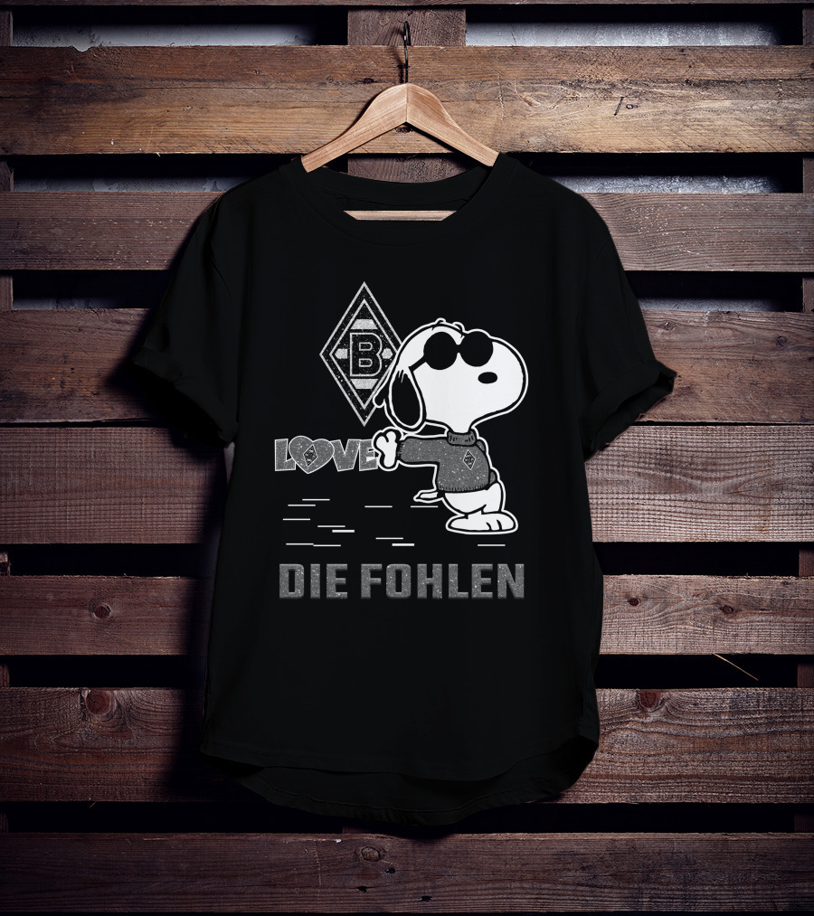 Snoopy Love Borussia Mönchengladbach Die Fohlen T-Shirt