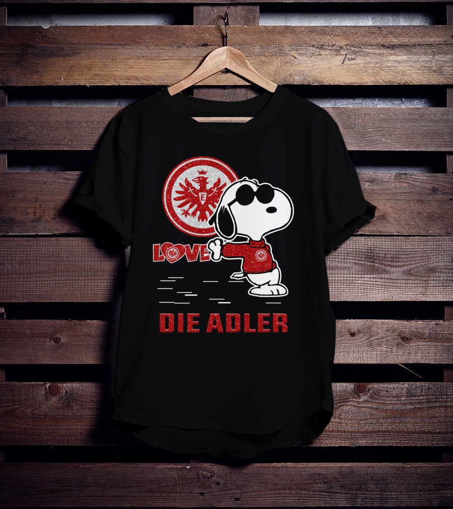 Love Die Adler Snoopy Eintracht Frankfurt T-Shirt