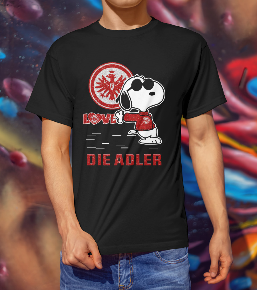 Love Die Adler Snoopy Eintracht Frankfurt T-Shirt