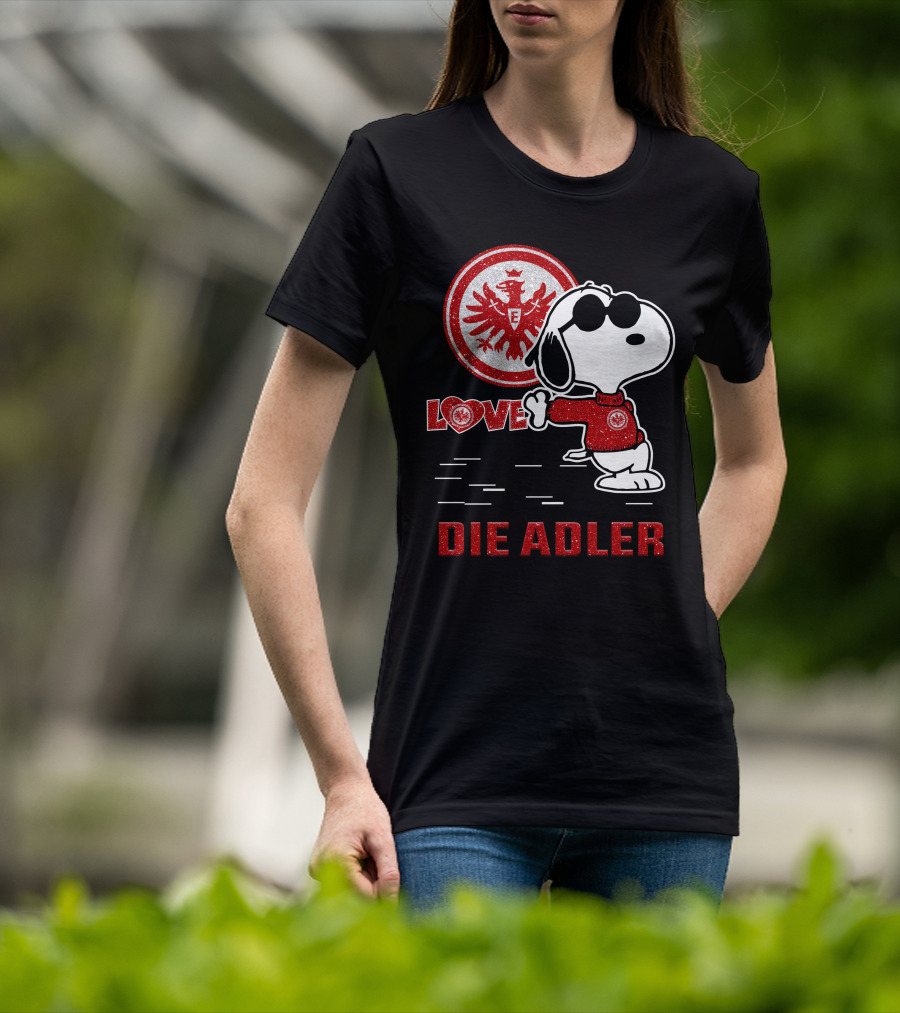 Love Die Adler Snoopy Eintracht Frankfurt T-Shirt