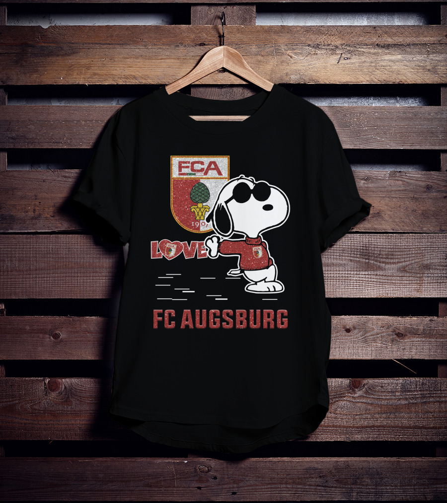 Snoopy FC Augsburg Love FCA 1907 T-Shirt