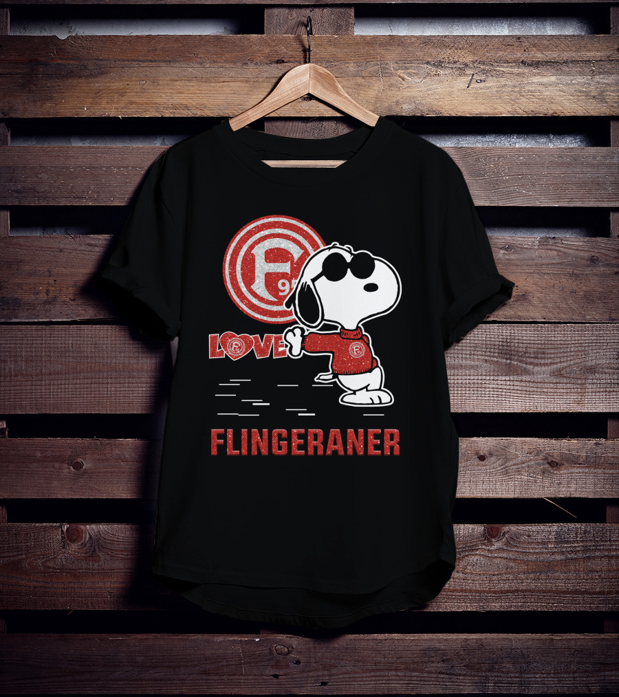Snoopy Love Fortuna Düsseldorf Flingeraner T-Shirt
