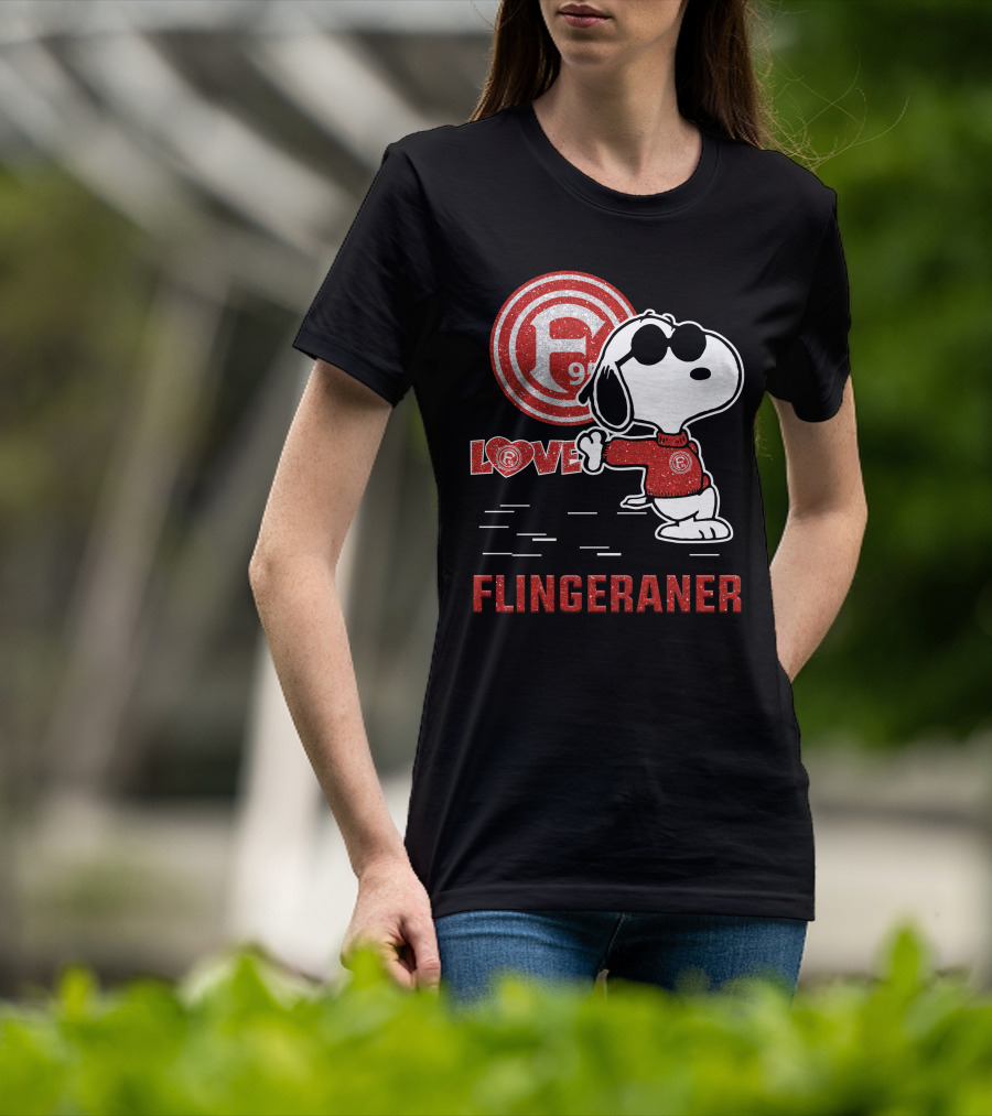 Snoopy Love Fortuna Düsseldorf Flingeraner T-Shirt