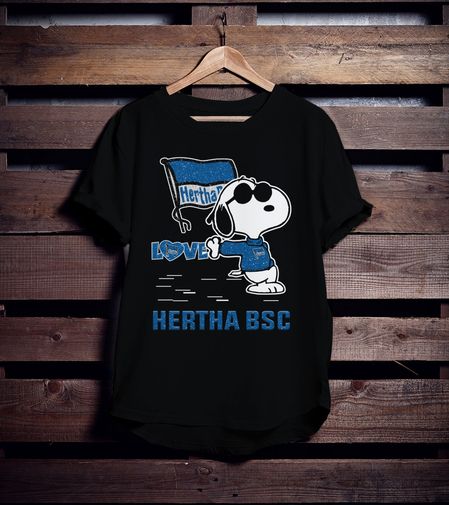 Snoopy Love Hertha BSC Flag T-Shirt