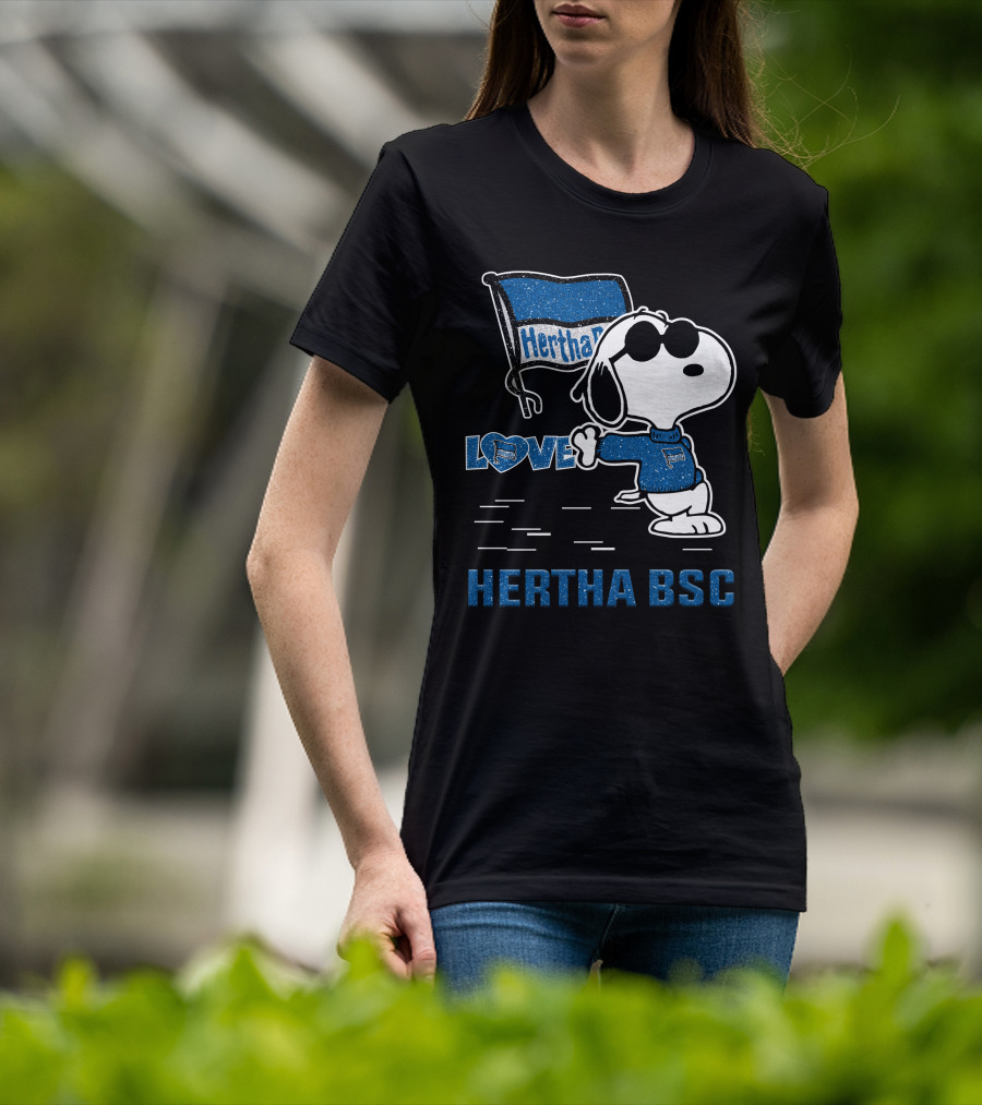 Snoopy Love Hertha BSC Flag T-Shirt