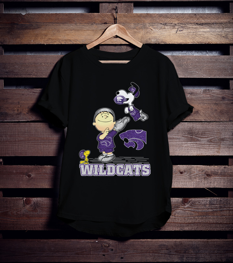 Snoopy Wildcats Kansas State Peanuts Sports T-Shirt
