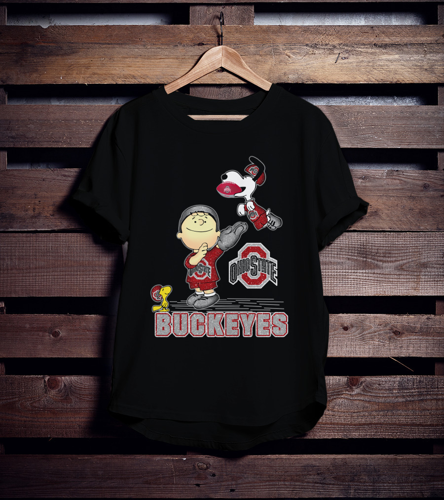 Snoopy Ohio State Buckeyes Football Charlie Woodstock T-Shirt