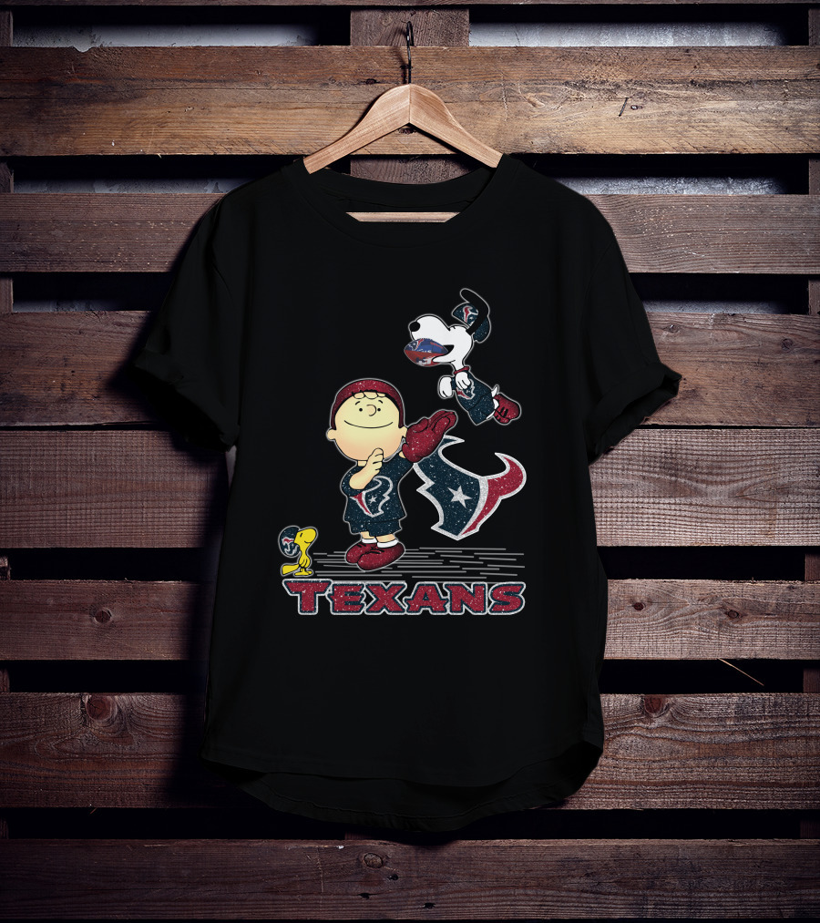Snoopy Houston Texans Fan Team Spirit T-Shirt