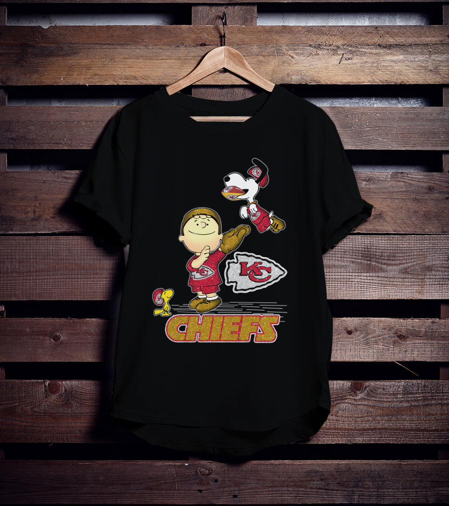 Snoopy And Friends Celebrate Kansas City Chiefs Football T-Shirt