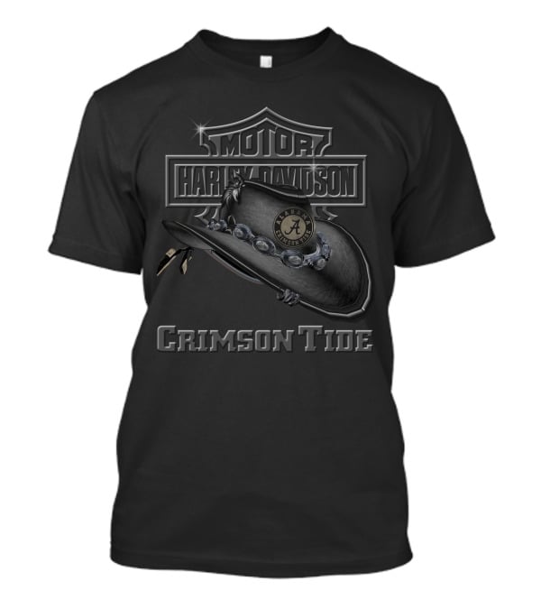 Harley Davidson Alabama Crimson Tide Hat Icon T-Shirt