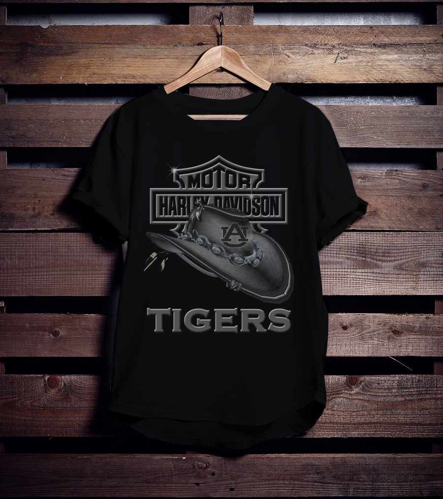 Auburn Tigers Harley Davidson Motor Hat T-Shirt