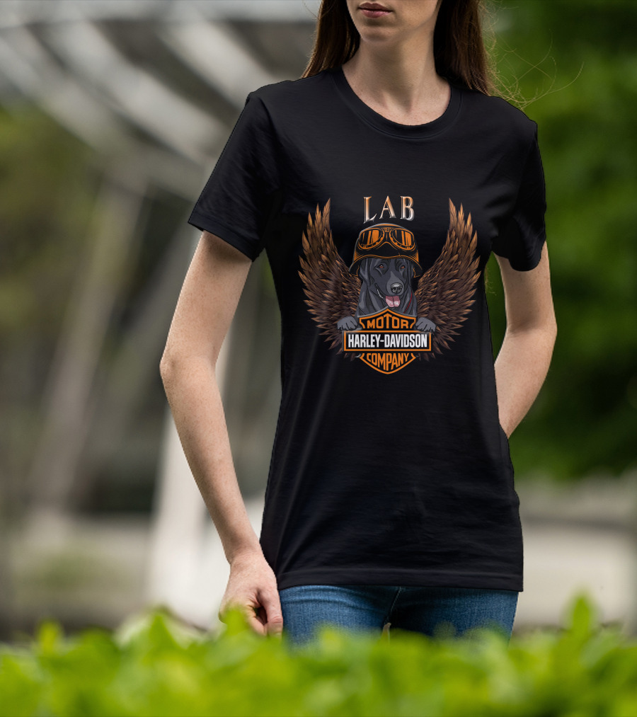 Hd Labs 139 Harley Davidson Motor Company Dog Goggles Wings T-Shirt