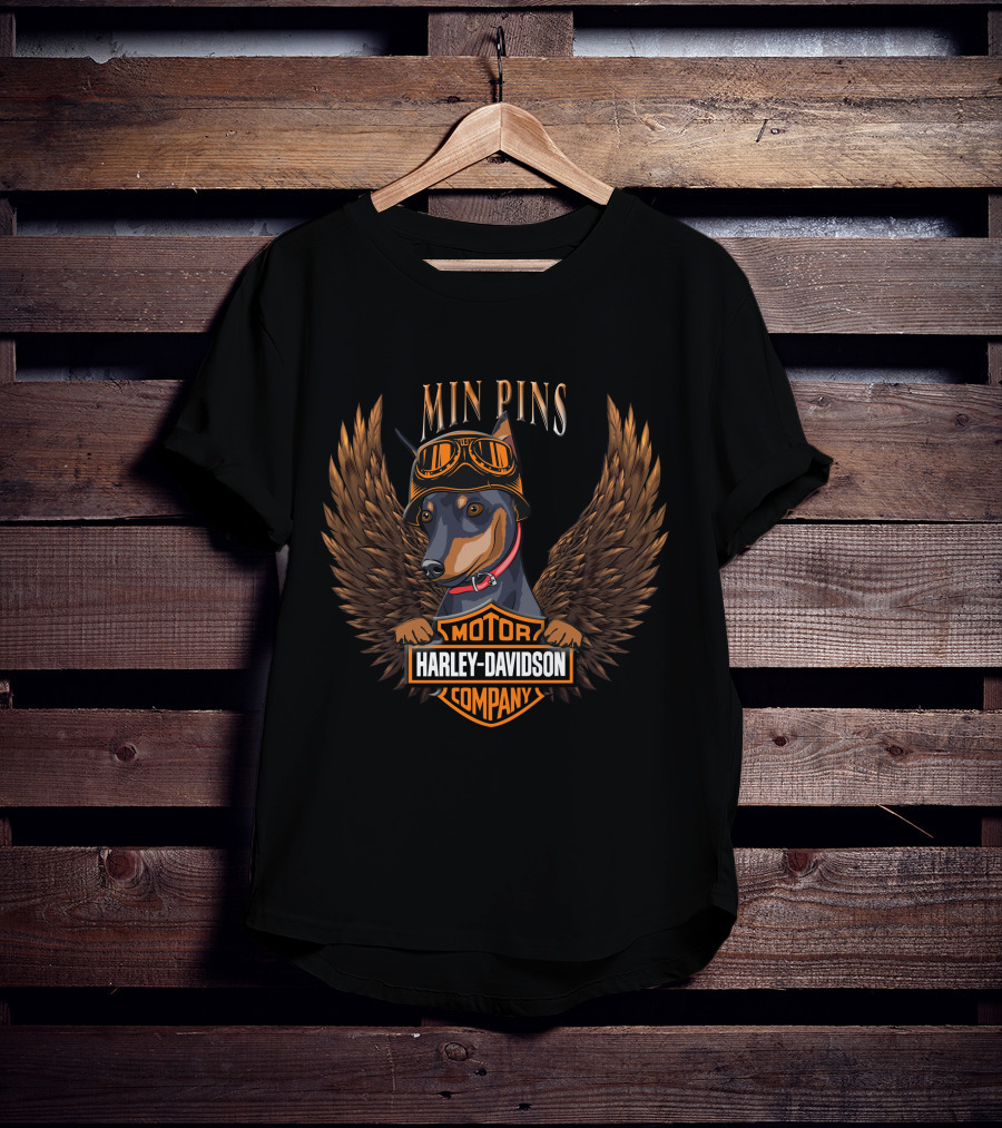 Min Pins Harley Davidson Motor Company T-Shirt