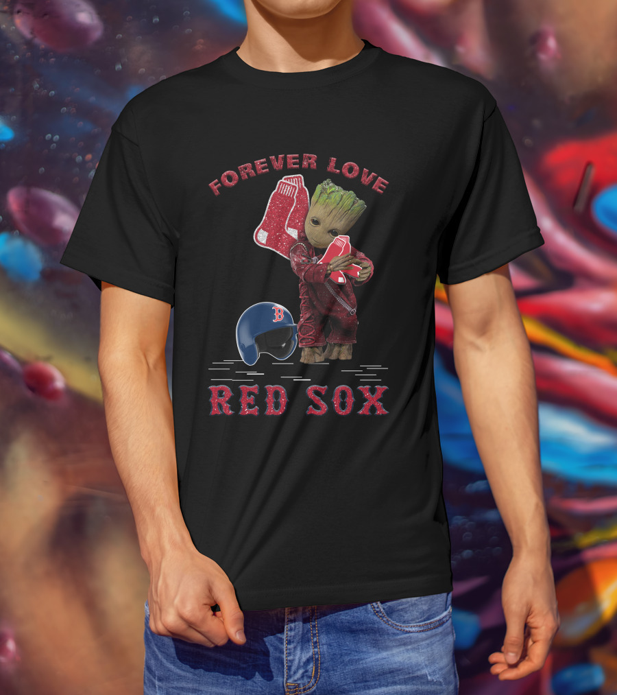 Forever Love Groot Boston Red Sox MLB Fans T-Shirt