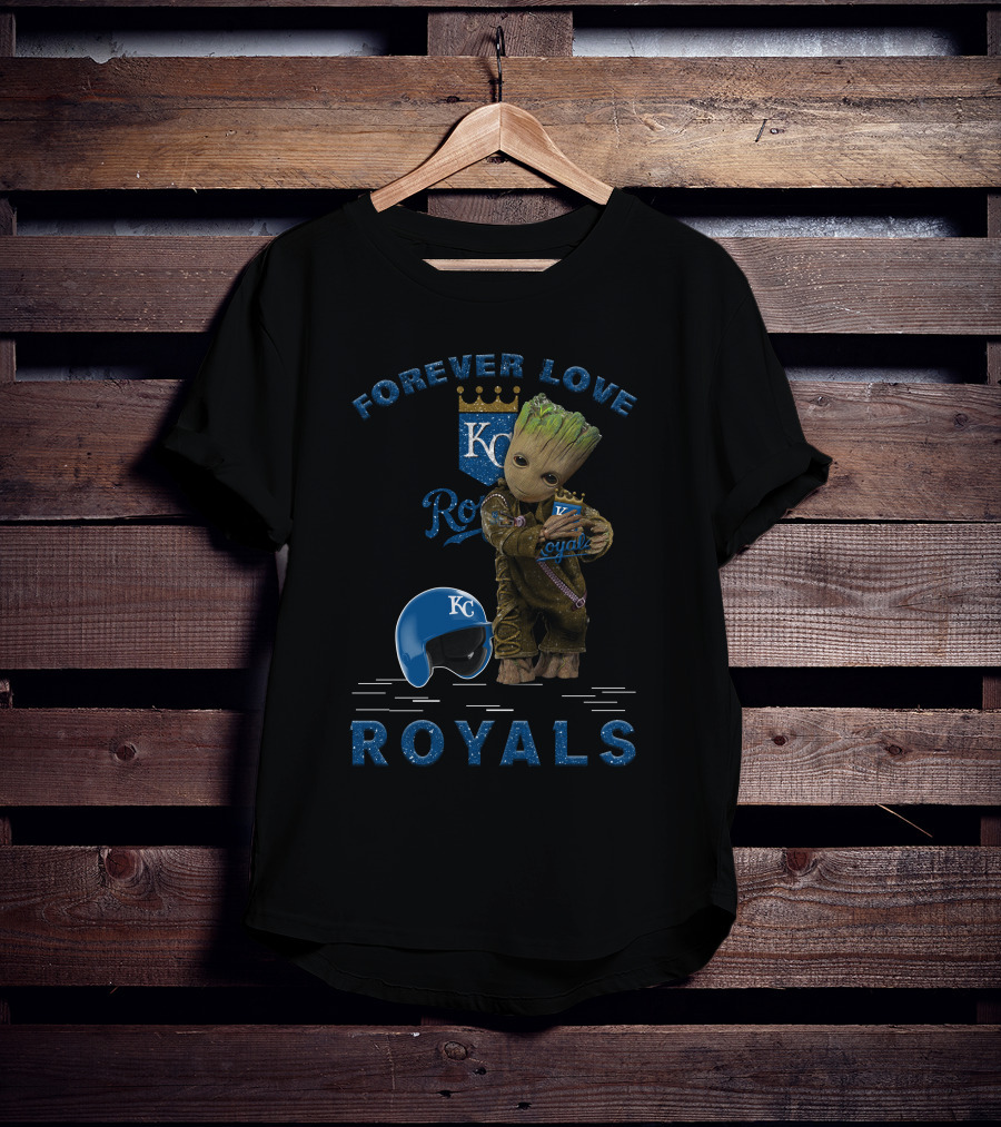 Forever Love Royals KC Baseball Groot Fan Enthusiast T-Shirt