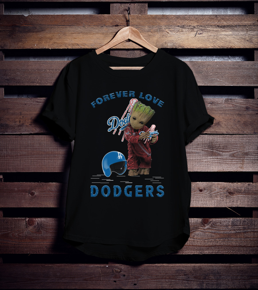 Forever Love Dodgers Los Angeles MLB Baseball Groot Fan Favorite T-Shirt