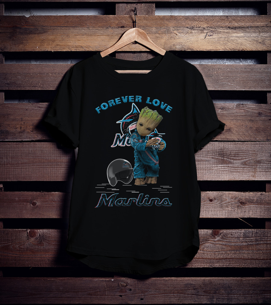 Forever Love Marlins Groot Miami Marlins Fans T-Shirt