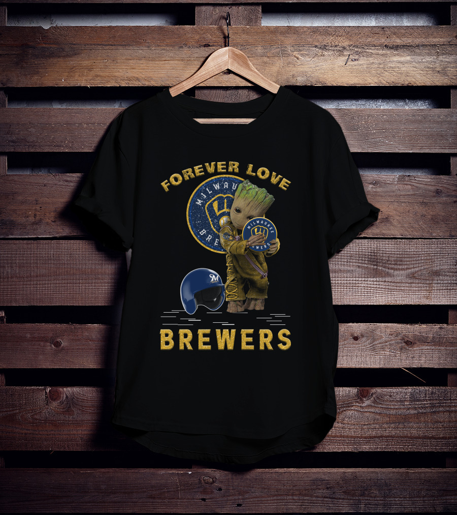 Forever Love Milwaukee Brewers Groot MLB Fans T-Shirt