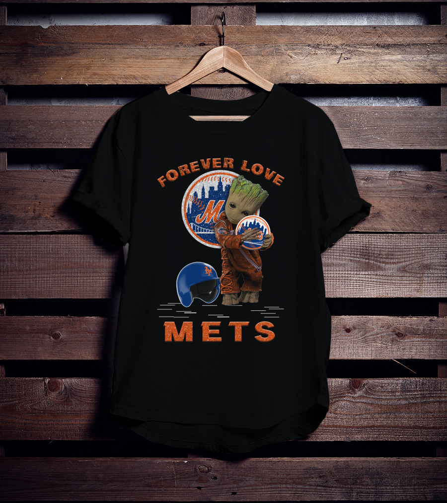 Forever Love Mets Groot MLB Fans T-Shirt