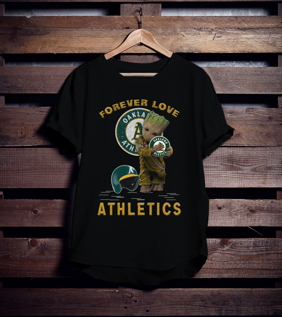 Forever Love Oakland Athletics Groot For MLB Fans T-Shirt