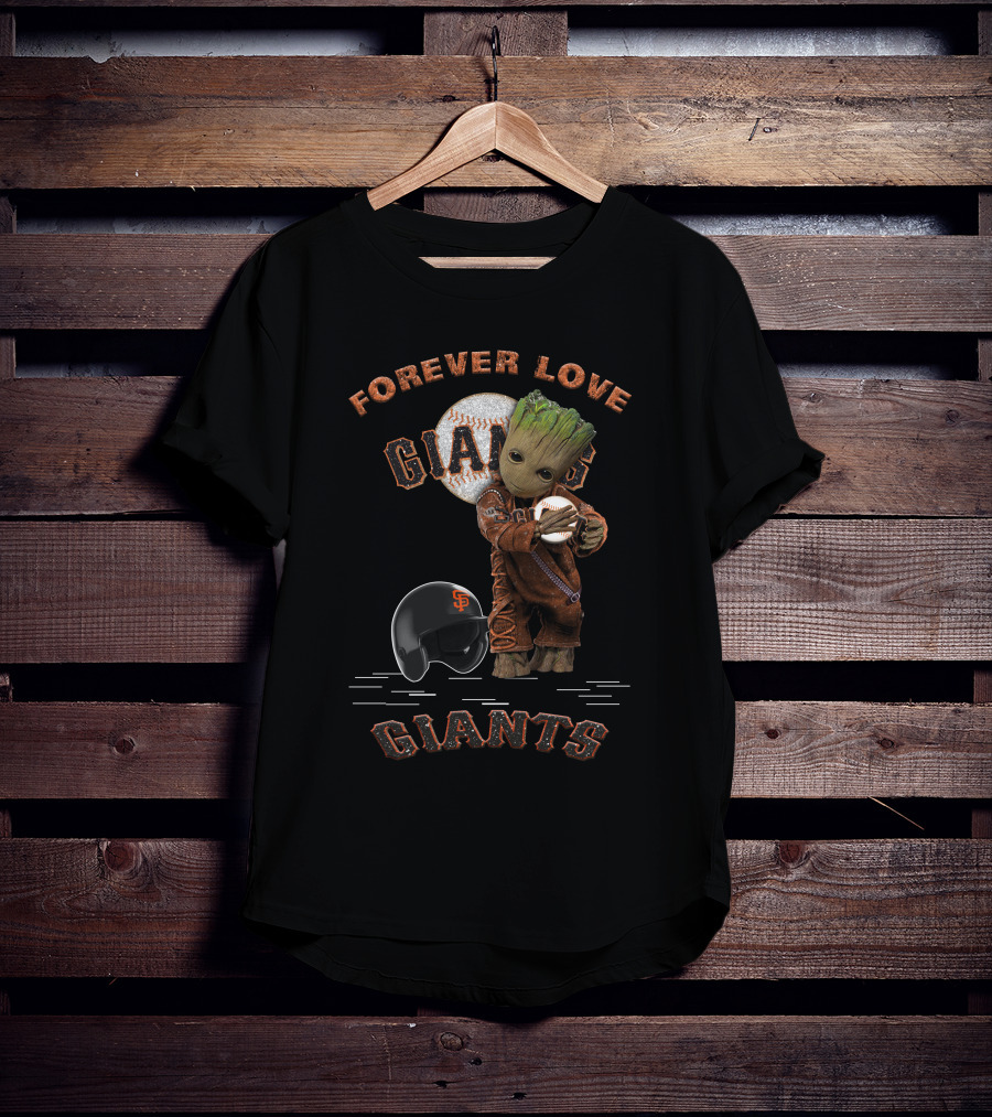 Forever Love Giants Groot Baseball Fans T-Shirt